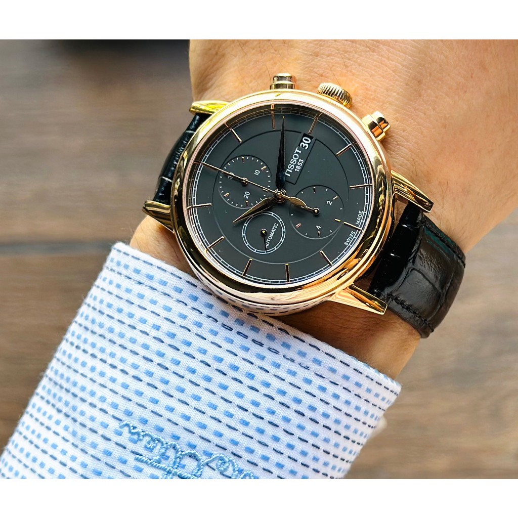 Đồng hồ nam dây da Tissot Carson Automatic T085.427.36.061.00