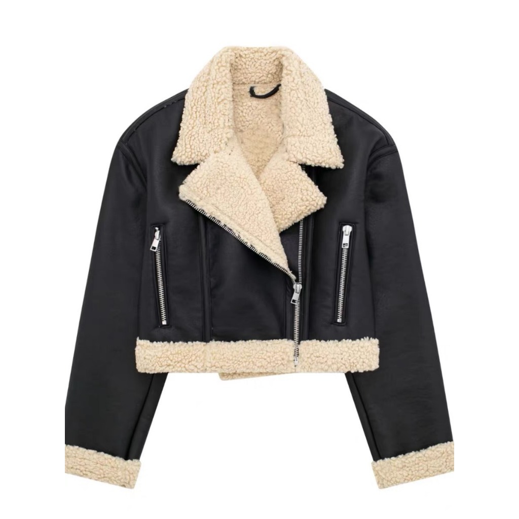 ÁO KHOÁC DA LÓT LÔNG CỪ CAO CẤP ZARA XUẤT