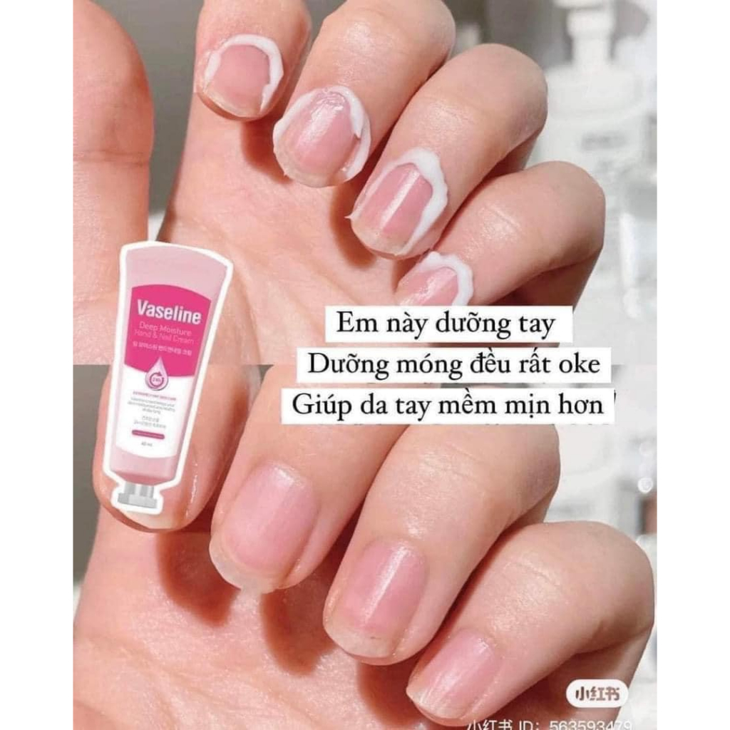 Kem dưỡng da tay và móng Vaseline Deep Moisture Hand Nail Cream 60ml