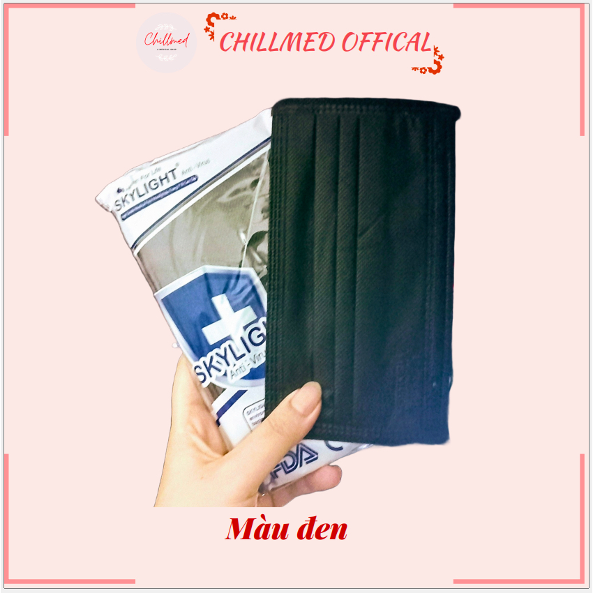 Khẩu trang y tế SKYLIGHT 4 lớp kháng khuẩn - Nhiều màu - hộp 50 cái