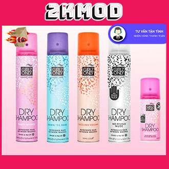 Dầu Gội Đầu Khô Girlz Only Dry Shampoo 200ml Chăm Sóc Tóc Thơm Nam Nữ [ Hàng Nhập Khẩu Chính Hãng ]