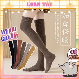 Tất Vớ Dài Ngang Đùi Style Nhật Dày Ấm Chân Thon Gọn Cực Xinh L2430
