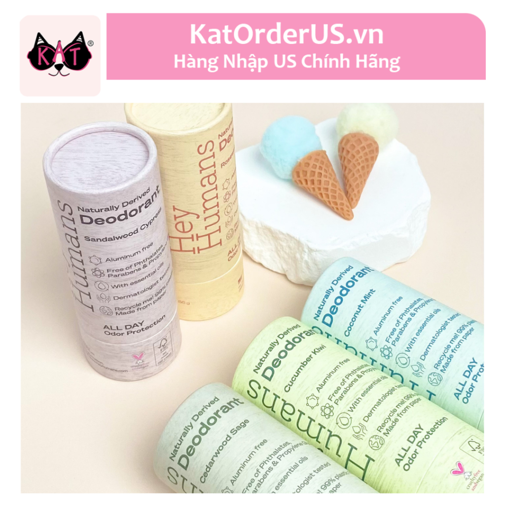 Lăn Khử Mùi Thành Phần Tự Nhiên Hey Humans Aluminum Free Deodorant