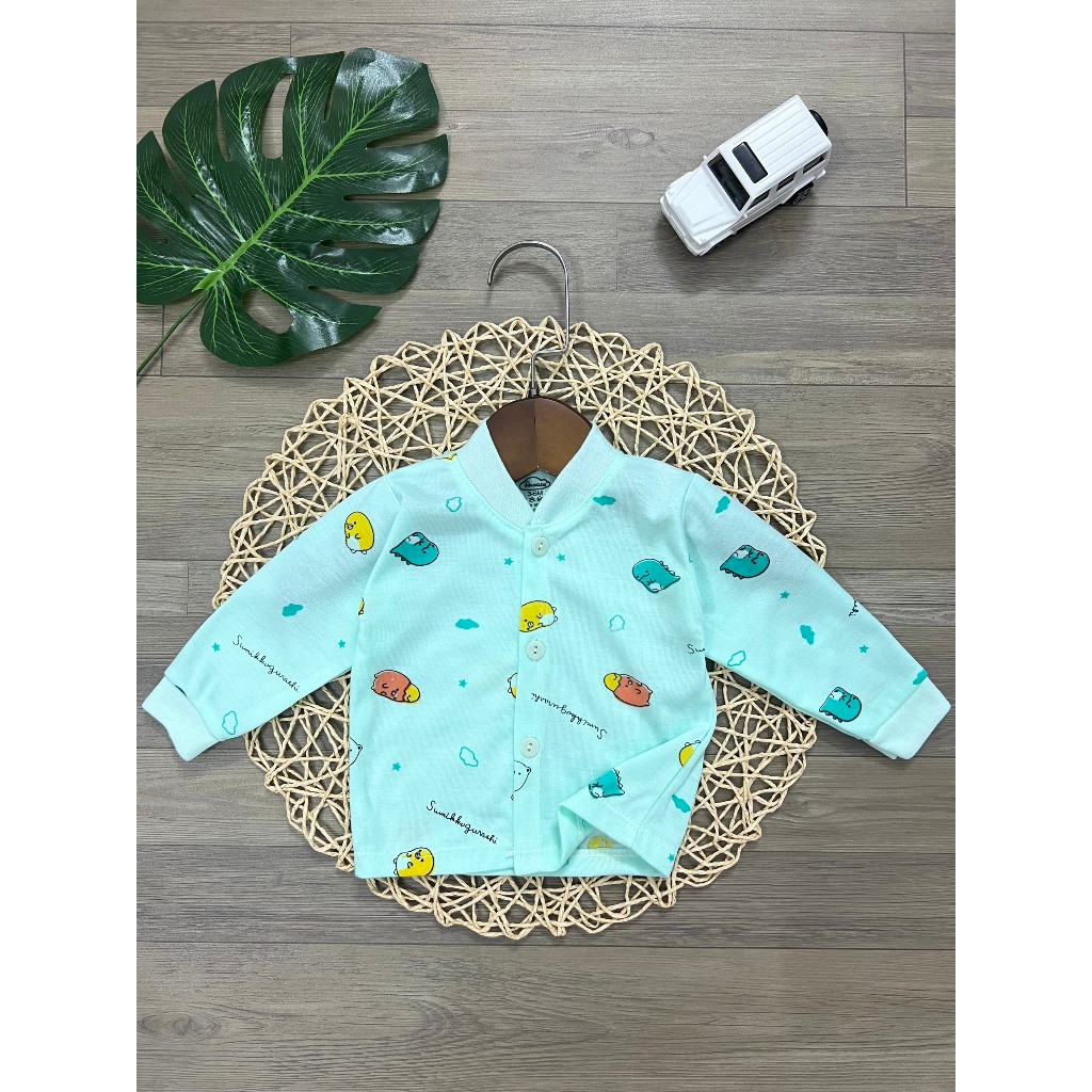 Áo nỉ cho bé sơ sinh trai gái thu đông nỉ lông siêu ấm hàng khuy giữa, sz 123