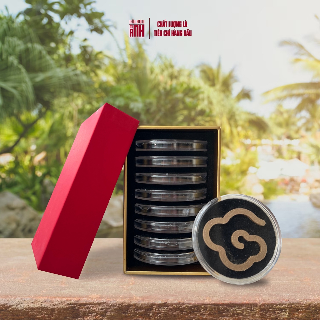 Trầm vân mây thượng hạng nguyên chất không keo hương thơm dịu ngọt lưu hương rất lâu, hộp mica tiện lợi 8 và 20 vân