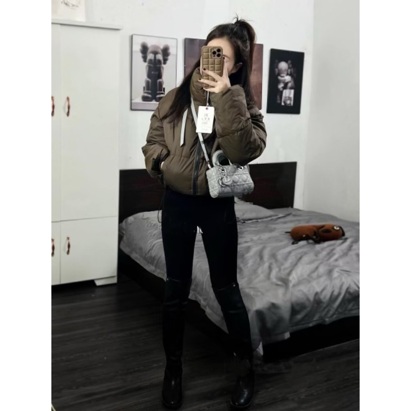 Áo Phao nét croptop