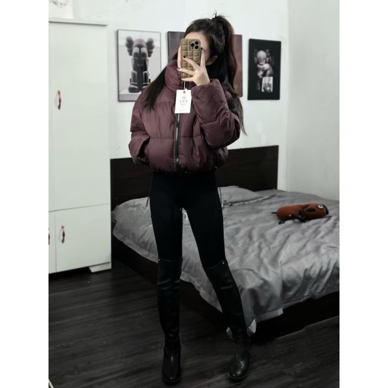 Áo Phao nét croptop