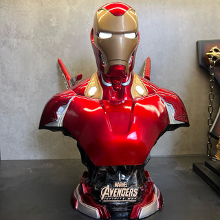 (Hàng có sẵn) Mô hình Tượng bán thân Iron Man Mk50  Cao cấp tỉ lệ 1/2 40cm