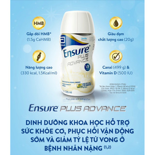 Lốc 6 chai sữa pha sẵn Ensure Plus Advance (220ml)