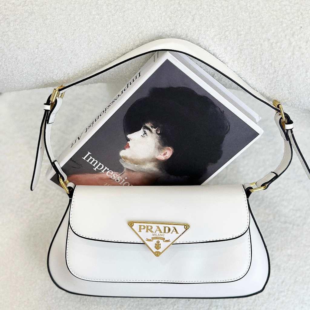 Túi xách nữ, túi P kẹp nách da bóng tag vàng size 23 full box - Lucky9store