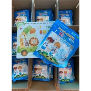 [10 cái] Khẩu trang 5d cho bé từ 2-8 tuổi