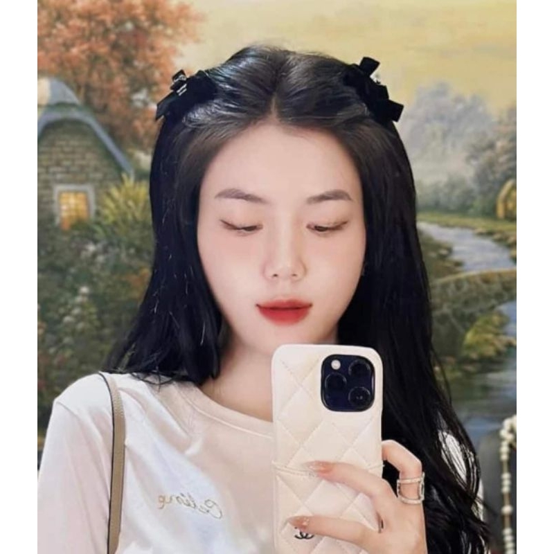 Kẹp Nơ Nhỏ , Kẹp Mái Chất Liệu Nhung Đen Xinh Xắn Dễ Thương