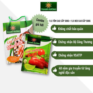 Combo lạp xưởng tươi mai quế lộ heo cao cấp và tôm đất cao cấp Thanh Hương (2 túi 500g)