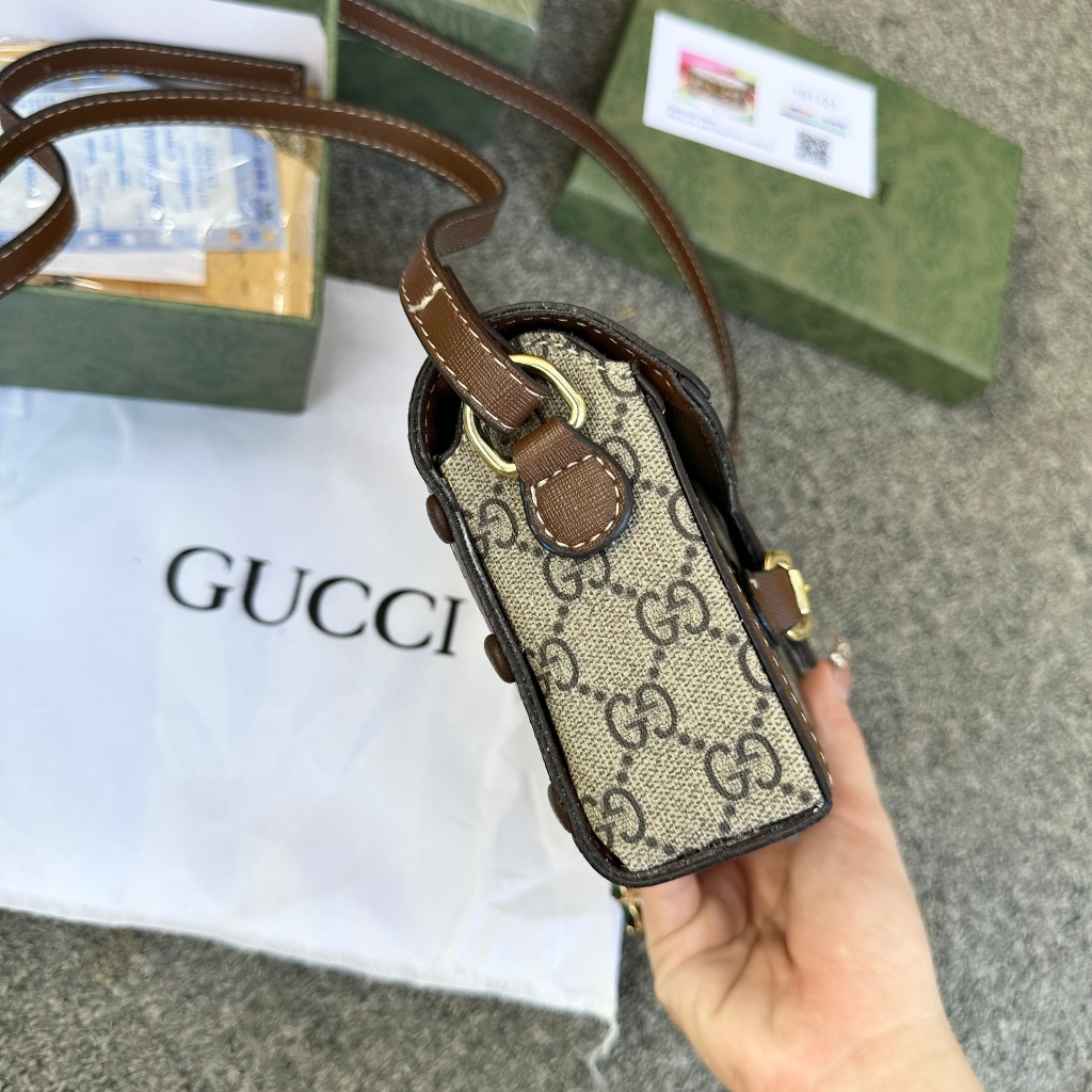 Túi xách nữ, túi G dáng ngang lót da lộn size 20 full box nguyên seal - Lucky9store