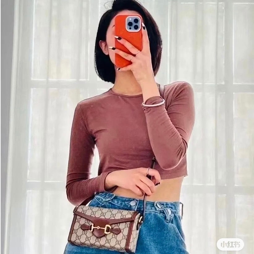 Túi xách nữ, túi G dáng ngang lót da lộn size 20 full box nguyên seal - Lucky9store