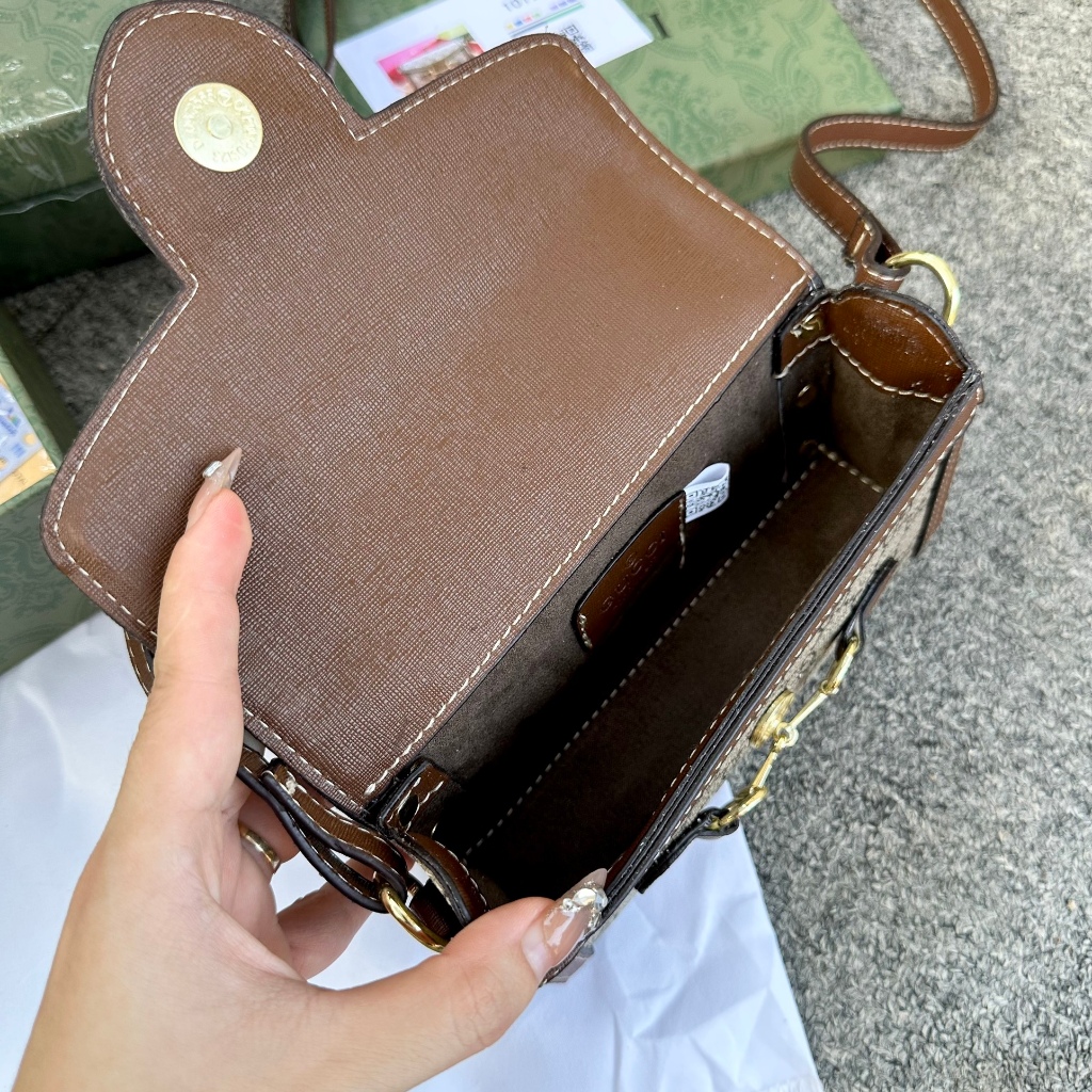 Túi xách nữ, túi G dáng ngang lót da lộn size 20 full box nguyên seal - Lucky9store