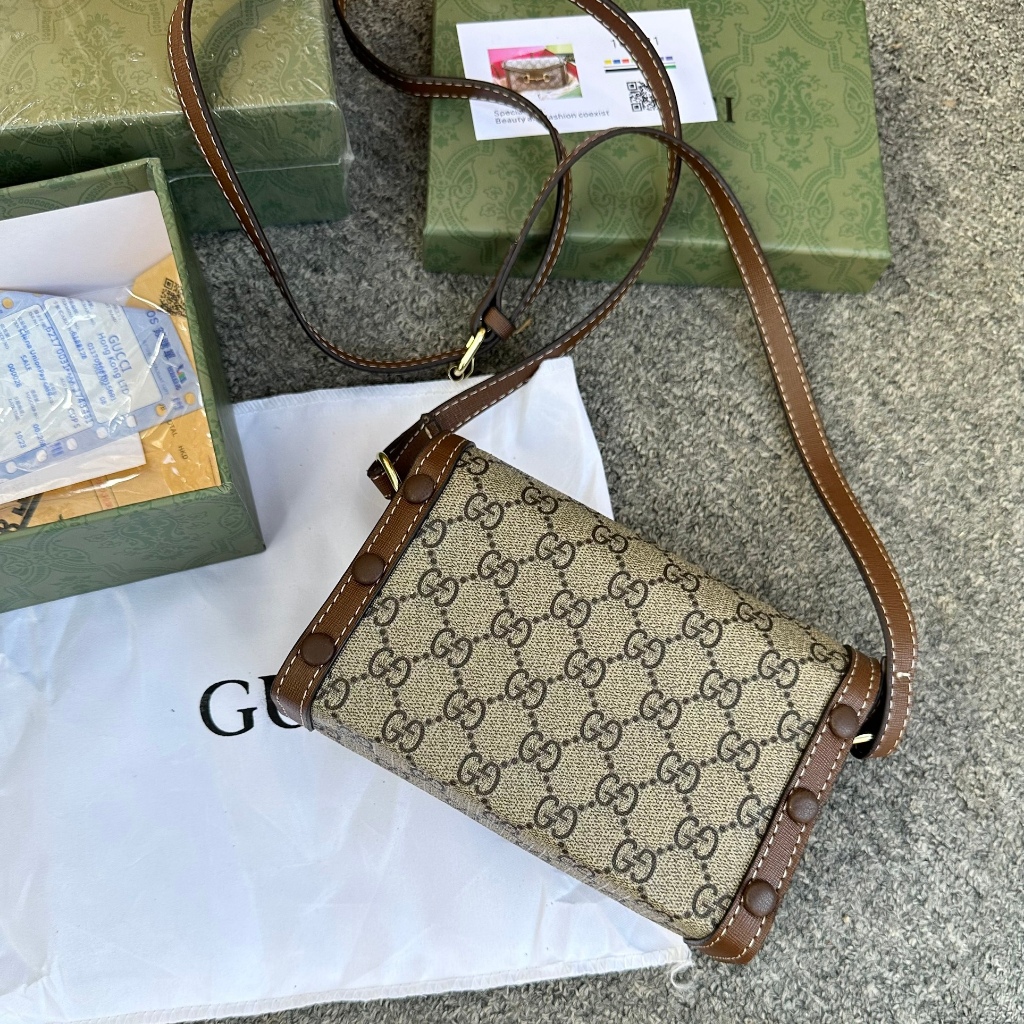 Túi xách nữ, túi G dáng ngang lót da lộn size 20 full box nguyên seal - Lucky9store