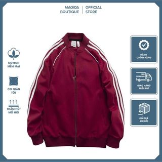 Áo Bomer 3 Sọc, Áo Thể Thao Nam Nữ Nhiều Màu Chất Poly Cao Cấp - Magida Fashion