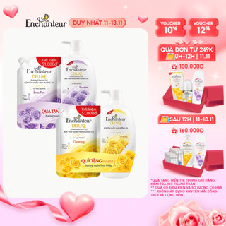 Sữa tắm hương nước hoa dưỡng da Enchanteur Charming/ Sensation 900gr + Tặng kèm Túi sữa tắm Charming/ Sensation 450gr