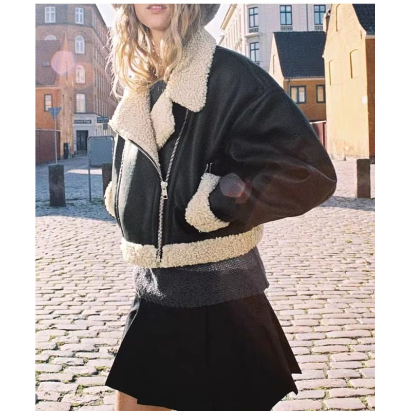 ÁO KHOÁC DA LÓT LÔNG CỪ CAO CẤP ZARA XUẤT