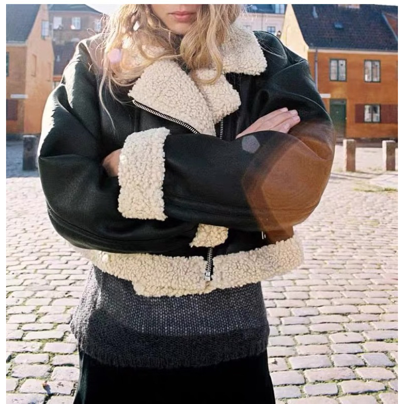 ÁO KHOÁC DA LÓT LÔNG CỪ CAO CẤP ZARA XUẤT