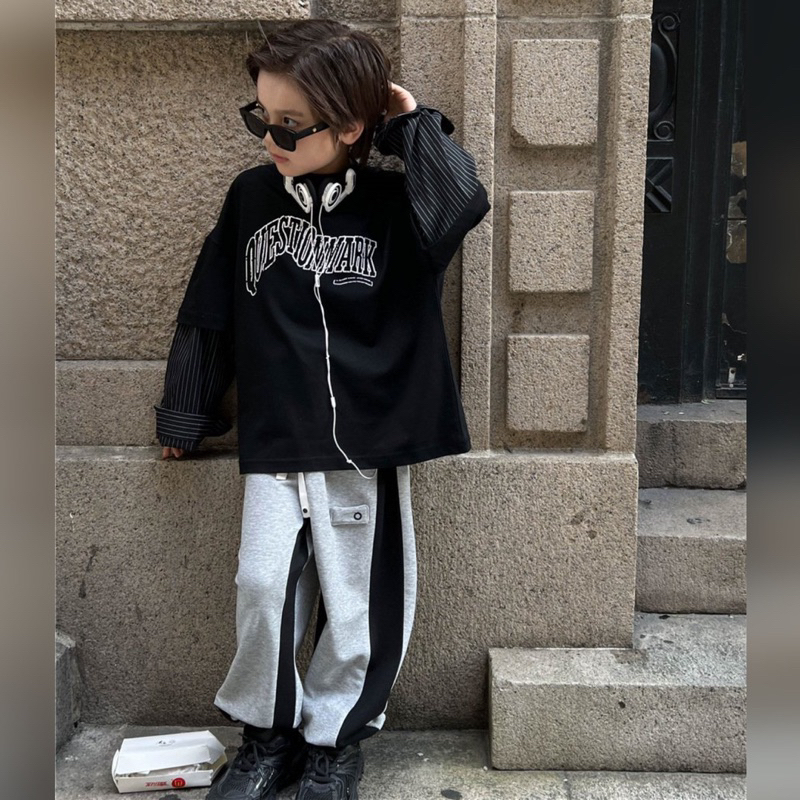 Áo thun nối tay sơ mi bé trai A407 size 100-160, quần áo trẻ em thu đông cao cấp