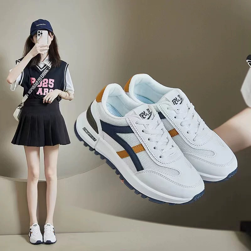 Giày thể thao nữ siêu nhẹ đế răng cưa hàng Quảng Châu siêu xịn,giầy sneaker nữ viền phối màu đế cao su êm loại đẹp