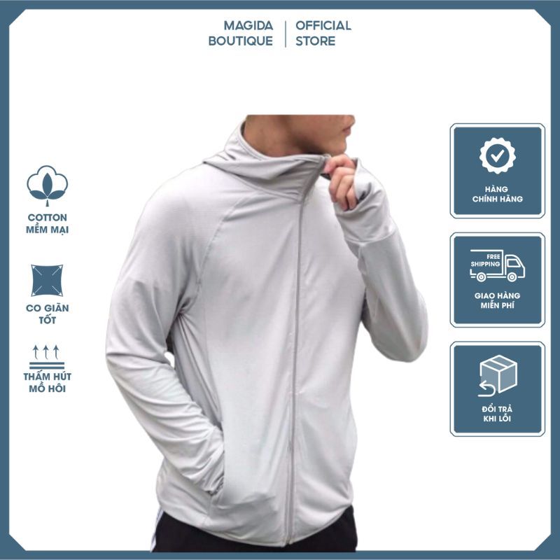 Áo chống nắng nam 1 lớp, Áo khoác nắng nam vải thông hơi làm mát, ngăn tia UV hiệu quả - Magida Fashion