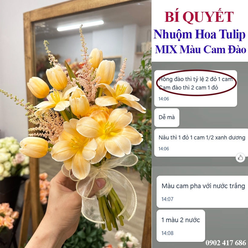 Thuốc nhuộm hoa tươi The Sodium Israel, màu nhuộm hoa tươi, nước nhuộm hoa chai 1 lít nhuộm hơn 250 cành