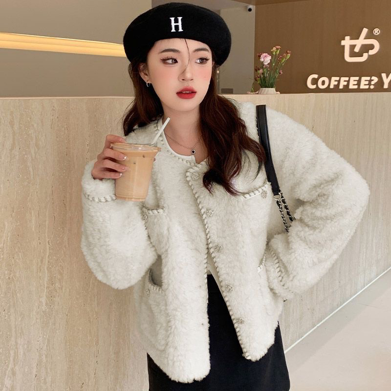 Áo khoác lông 2 lớp trần bông lên trong, áo khoác nữ phong cách hàn quốc