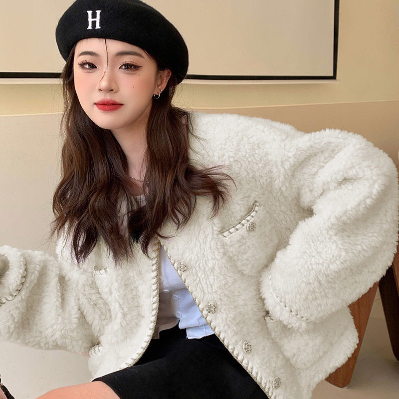 Áo khoác lông 2 lớp trần bông lên trong, áo khoác nữ phong cách hàn quốc