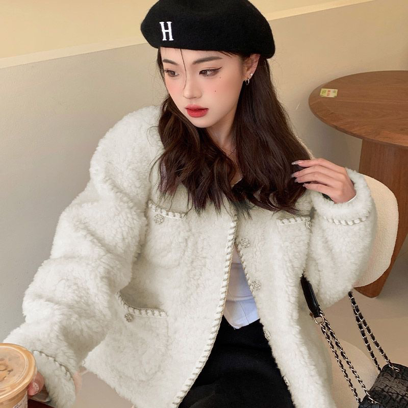 Áo khoác lông 2 lớp trần bông lên trong, áo khoác nữ phong cách hàn quốc