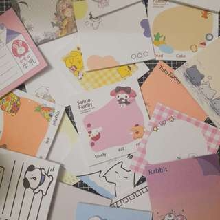 Set 50 tấm note mix nhiều mẫu 7.5x7.5 cm