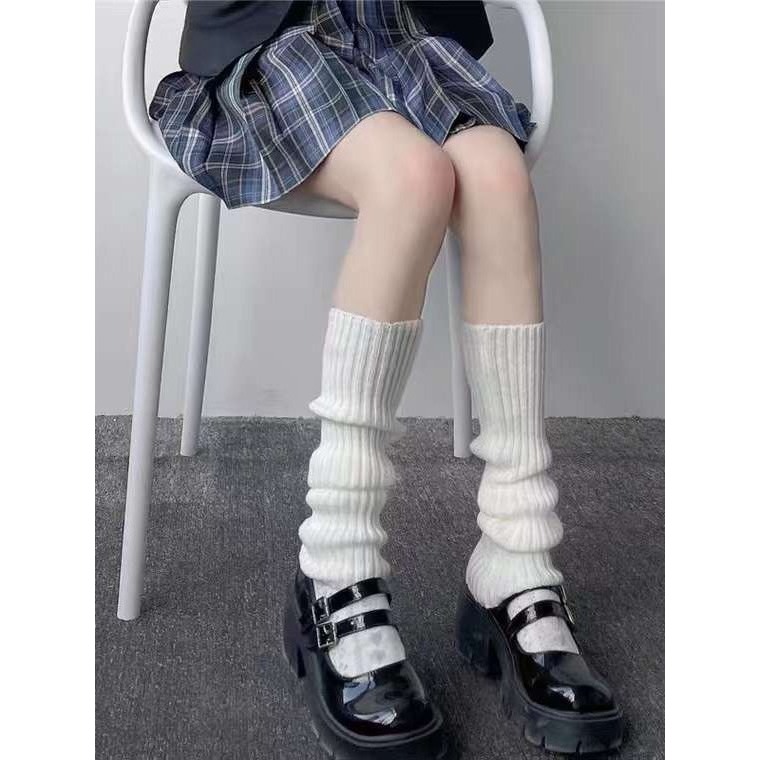 V37 | Vớ Len Giữ Ấm Tất Ống Chân Y2k Vải Len Dệt Kim Cao Cosplay Phong Cách Lolita Nhật Bản Cho Nữ La Perbra