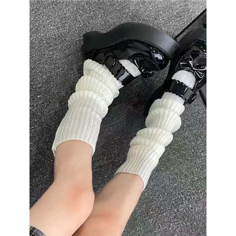 V37 | Vớ Len Giữ Ấm Tất Ống Chân Y2k Vải Len Dệt Kim Cao Cosplay Phong Cách Lolita Nhật Bản Cho Nữ La Perbra