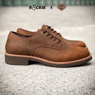  Beckman - Giày Derby Trơn Da Bò Crazy Horse Chính Hãng - Da Bò Thật - BMLO03BO 