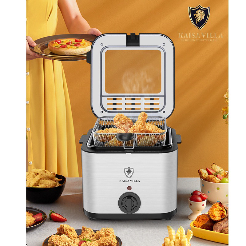 Nồi chiên ngập dầu Misu /Kaissa 2,5 lít - Hàng chính hãng, có nắp kính