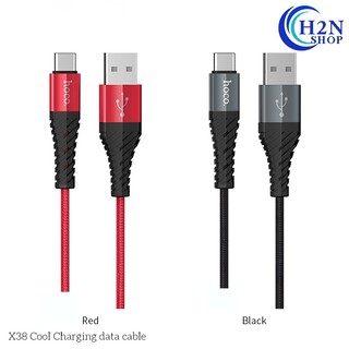 Hoco Chính Hãng - Cáp sạc nhanh Siêu Bền Hoco X38 chống rối, 2.4A Micro USB / Type C  dây dù truyền dữ liệu dài 1m - H2N