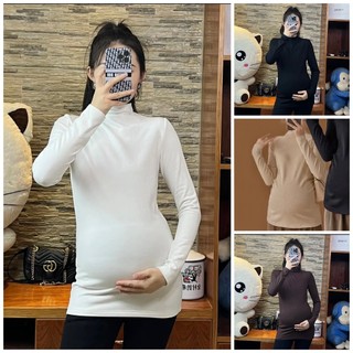 Áo Giữ Nhiệt Cho Mẹ Bầu Big Size [ M-3XL] chất nỉ thun lót lông mềm giữ ấm Thu Đông