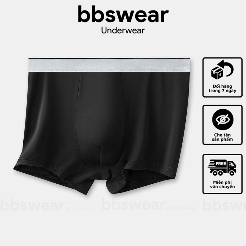 Quần lót nam boxer lụa su lạnh không đường may mềm mịn thoáng mát DAPPERMAN