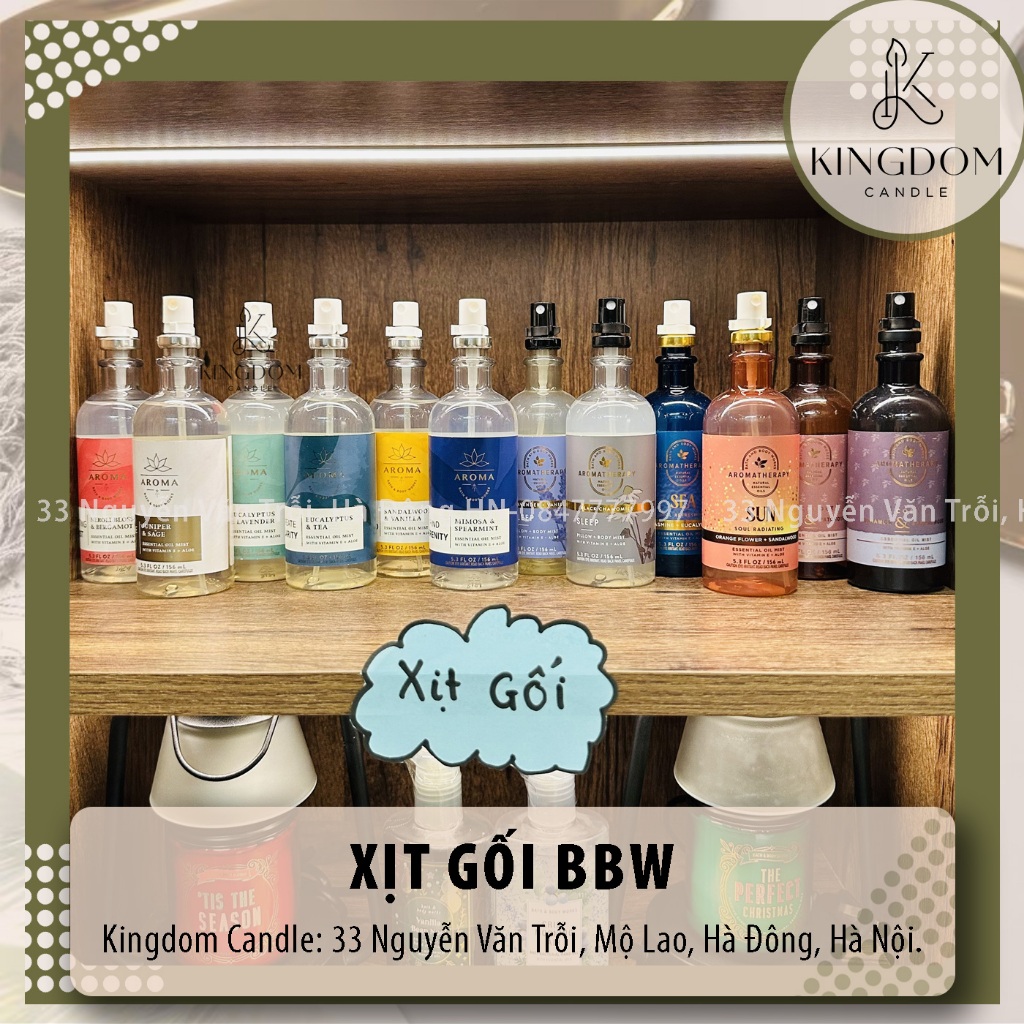 Xịt Thơm Gối Thư Giãn Bath & Body Works (156ml) - Xịt Thơm Gối BBW Thơm Lâu Dịu Nhẹ - Hàng sẵn chính hãng