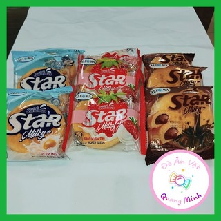 5 cái Bánh mì Star Milky Aluowa gói 50g với các vị trứng sữa dâu tây sô cô la sầu riêng khoai môn thơm ngon hấp dẫn 