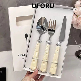 Phụ kiện bàn ăn dao thìa dĩa Uforu cao cấp, phong cách sang trọng chống gỉ tiện dụng ăn được nhiều món khác nhau - UF526