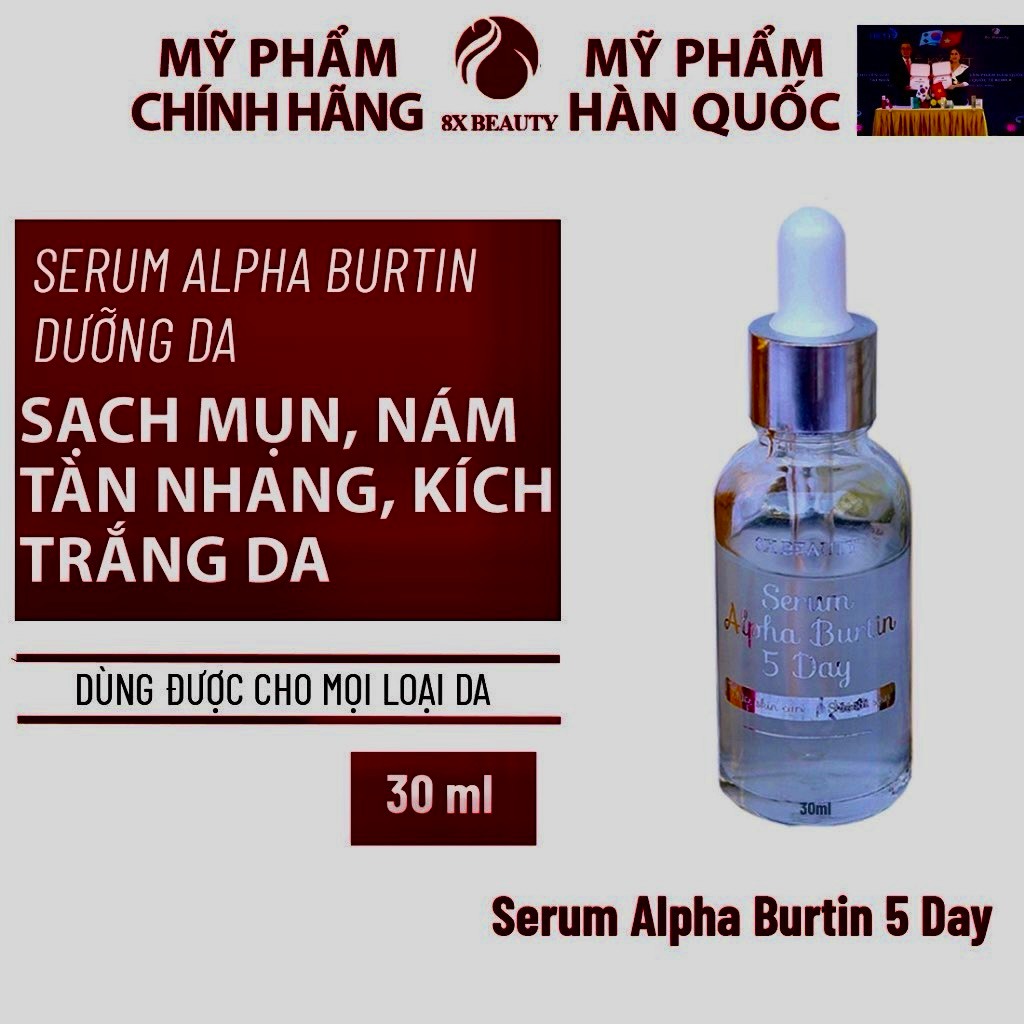 Serum Kích Trắng Mờ Nám Tàn Nhang Giúp Da Căng Bóng  Alpha Burtin 5Day 8x Beauty