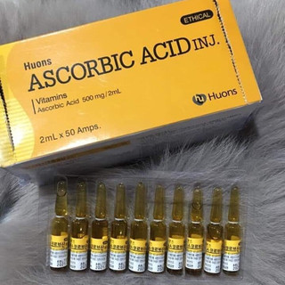 VitaminC Hàn ( 1 Vỉ-10 Ống ) Vitamin C Huons Ascorbic Acid