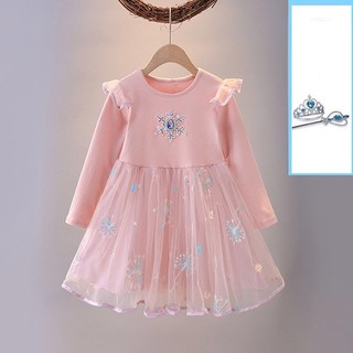 Bé gái 1-8 tuổi váy công chúa Elsa mới váy Frozen bé gái váy đầm dự tiệc cho bé