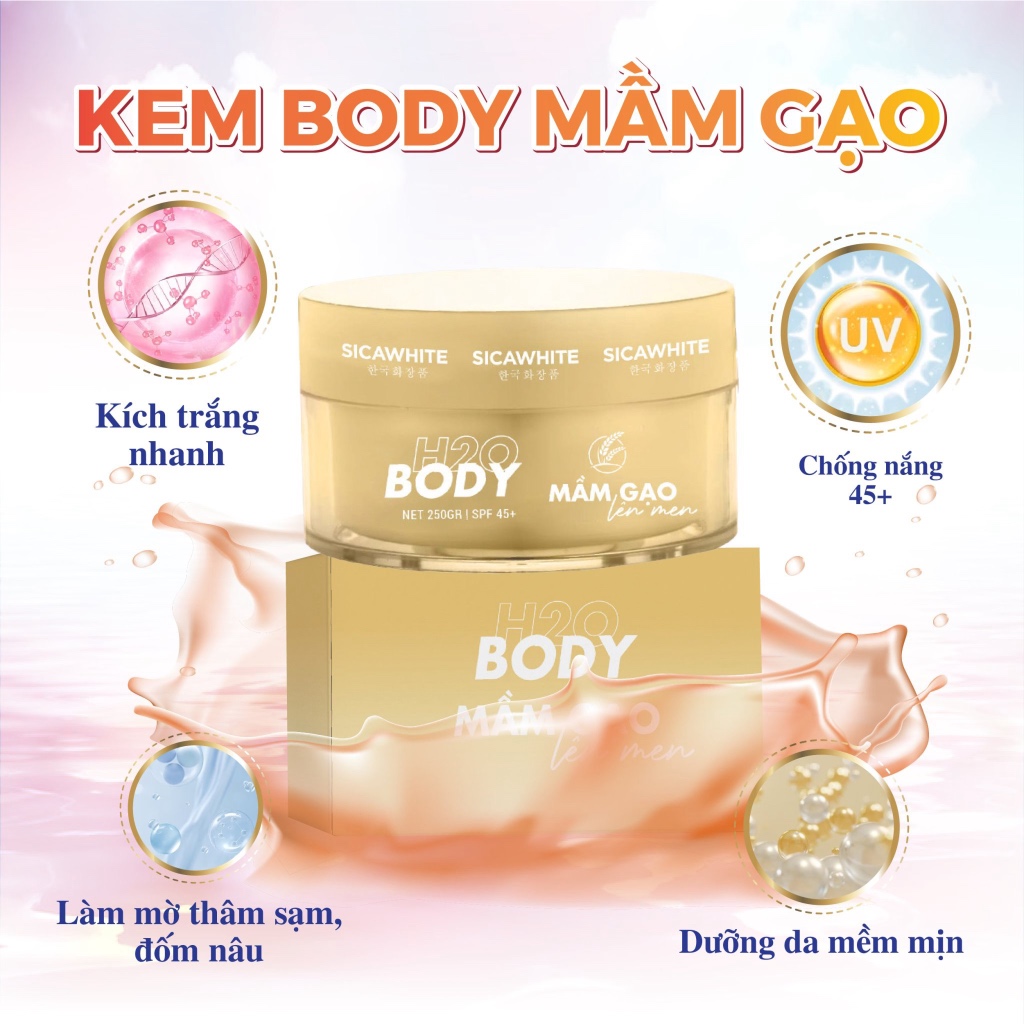 Combo Kem Sica White Body Mầm 250G Và Mầm Ý Dĩ 200G - SICA WHITE