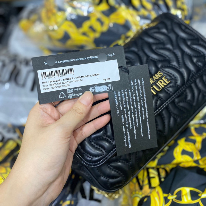 Túi versace nắp gập kèm khăn mẫu mới