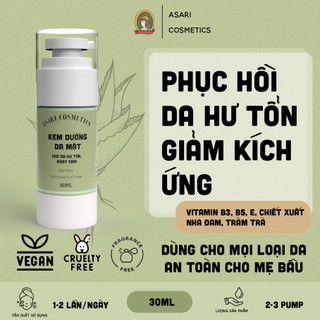  Kem dưỡng phục hồi da hư tổn, kích ứng chiết xuất nha đam, vitamin B5 Asari Cosmetics