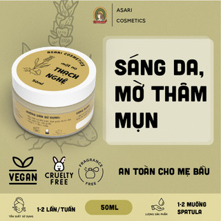 [50ml] Mặt nạ thạch nghệ & Niacinamide sáng da mờ thâm handmade Asari Cosmetics